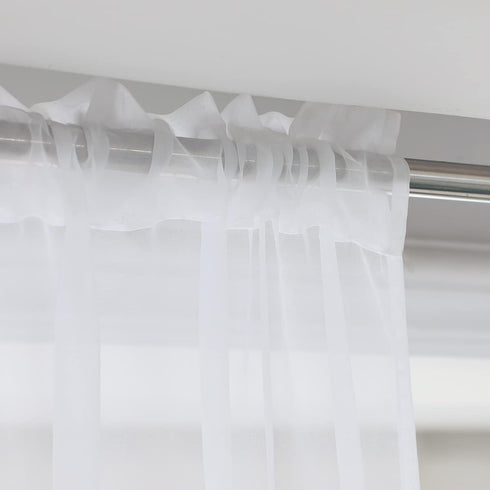 Ivory Sheer Curtains by LONGTAI, 108 Inches Long, 2 Panels Basic Rod Pocket for Bedroom Living Room