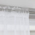 LONGTAI Window Ivory Sheer Curtains, 120 Inches Long 2 Panels Basic Rod Pocket Panel for Bedroom Living Room