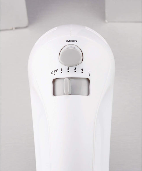 Brentwood Electric Hand Mixer - Lightweight 5-Speed, White