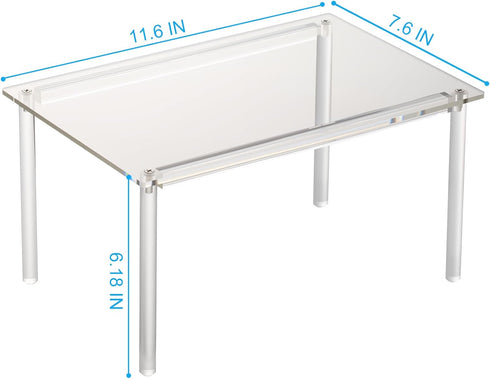 HENABLE 1 Pack Countertop Counter Acrylic Cabinet Organizer, Kitchen Organizer, Clear Spice Rack, Shelf Risers Cabinets