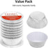 Caperci Silver Foil Cupcake Muffin Liners, Standard Size Baking Cups, 150-Pack