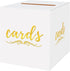 White Card Box - Cardboard Box for Birthday, Bridal, Baby Shower, Graduation, Funeral, Gold Card Box with Slot
