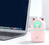 Small Humidifier, Cute Portable Cool Mist with 6 Pcs Humidifier Sticks, 7 Color Night Light