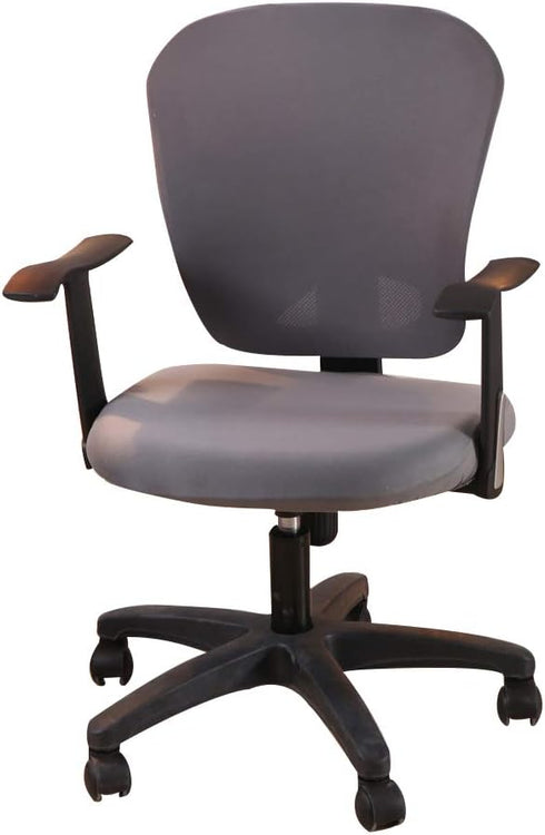 Jinzio Computer Office Chair Cover - Stretchable Cloth Polyester Slipcover for Universal Desk Task Chair, Grey