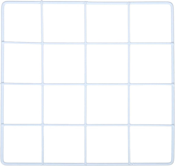 YOKIVE Iron Wire Grid Panel - Decorative Panels Board for Photo Pictures Display Holders (White, 8"x8")