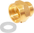 1.125" 3/4" Uenede Garden Hose Bib Adapter, Measure Diameter Female Fine Thread to Standard GHT Male Thread, Compatible