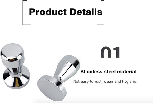 VIA CREMA 51 mm Espresso Tamper, Calibrated Coffee Tamper, Coffee Machine Accessories