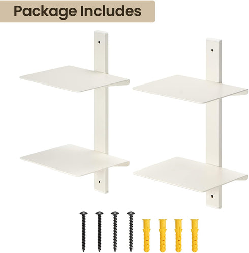 4 2 Pack Floating Book Shelves for Wall, Tier Invisible Floating Bookshelf, Vertical Spine Book Tower, Wall Mounted
