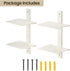 4 2 Pack Floating Book Shelves for Wall, Tier Invisible Floating Bookshelf, Vertical Spine Book Tower, Wall Mounted