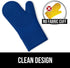 Gorilla Grip Heat and Slip Resistant Silicone Oven Mitts Set, Long Flexible Gloves for Cooking, Blue