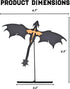 YUKEI 4th 6.7" Metal Fantasy Dragon Shelf Decor Wing Dragon Silhouette Bookend Ornament for Fantasy Readers and Book