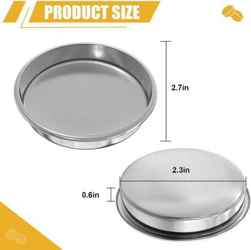 58mm Backflush Disk, Stainless Steel Blind Filter Basket for Breville Gaggia Classic and Other Espresso Machines (2 PCS)
