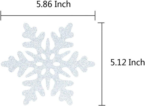 GOER 36 Pcs Snowflake Hanging Swirls for Christmas, New Year, Winter Party Decorations
