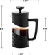 Ovente French Press Coffee Maker 12 Ounce - Heat Resistant Borosilicate Glass, 4 Filter Stainless-Steel System
