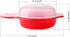 2 Sets Microwave Egg Cooker, 1 Minute Fast Egg Hamburg Omelet Maker Kitchen Cooking Tool, Red and Clear