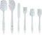 Heat Resistant Silicone Spatulas Set, 6pcs Non-Stick Mixing Spatulas with Stainless Steel Core, White