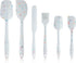 Heat Resistant Silicone Spatulas Set, 6pcs Non-Stick Mixing Spatulas with Stainless Steel Core, White