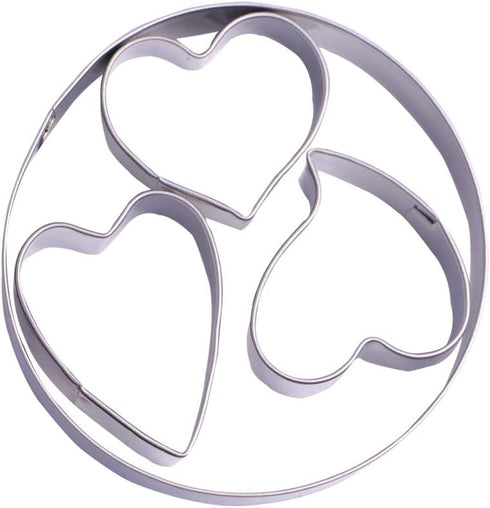 Mini Heart Cookie Cutter Set - 4 Piece Stainless Steel