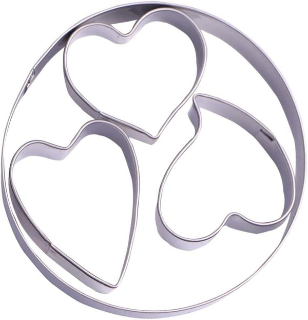 Mini Heart Cookie Cutter Set - 4 Piece Stainless Steel