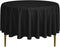 Lann's Linens 90" Round Premium Tablecloth - Black Polyester Fabric for Wedding/Banquet