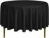 Lann's Linens 90" Round Premium Tablecloth - Black Polyester Fabric for Wedding/Banquet