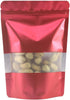 QQ Studio 100 Matte Metallic Color Stand-Up Resealable QuickQlick Bags with Frosted Window (7.1" x 10.2")