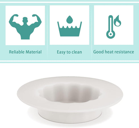 4 pcs Silicone Wax Melt Liners, Reusable Wax Warmer Containers, Leakproof Candle Holder Liner Tray for Scented Candle