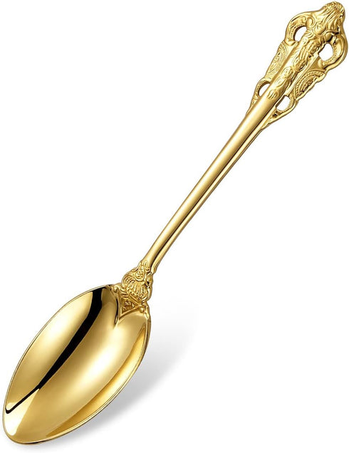 KEAWELL Luxury 6.3" Teaspoons, 18/10 Stainless Steel, Gorgeous Small Spoons for Stirring, Mixing, Dessert (Gold)