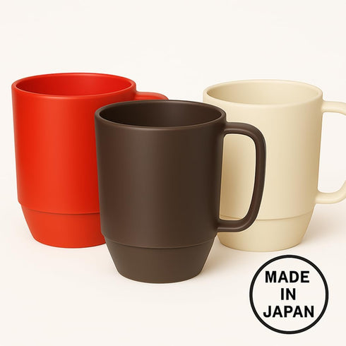 Japanese Microwavable Water Mug - Unbreakable Milk Juice Mug for Kids, 12 oz, Red
