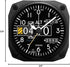 Trintec 2060 Series NV Aviation Altimeter Travel Alarm Clock, 3.5" Sq