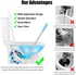 HOMEGOAL Toilet Plunger, Siphon Type Clog Remover, Flexible Rubber Head Stainless Steel Handle, Toilet Dredge Tool