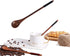 Handmade Wooden Long Handle Coffee Spoon Stirrer, Retro Honey Jar Spoons Teaspoon (2 Pack)