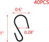 Tulead Mini Hanging Hooks, Iron Hooks Hanger 26×15mm, Pack of 40 for Hanging Pot, Plants, Jewelry