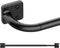 Curtain Rods for Windows 28 to 48 Inch, 5/8" Diameter Black Ceiling Mount Warp Around Long Curtain Rod for Bedroom