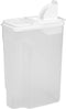 Buddeez Large Food Storage Container, 8 Quart, Clear Kitchen Organization, EZ Pour Spout, White Lid