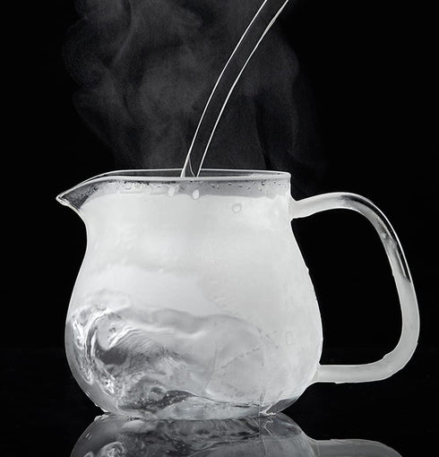 IwaiLoft Glass Teapot with Removable Stainless Steel Filter, Stovetop & Microwave Safe, 15OZ