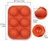homEdge Semi Sphere Silicone Mold, 4 Packs for Baking Hot Chocolate Bomb, Cake, Jelly, Dome Mousse - Diameter 2"