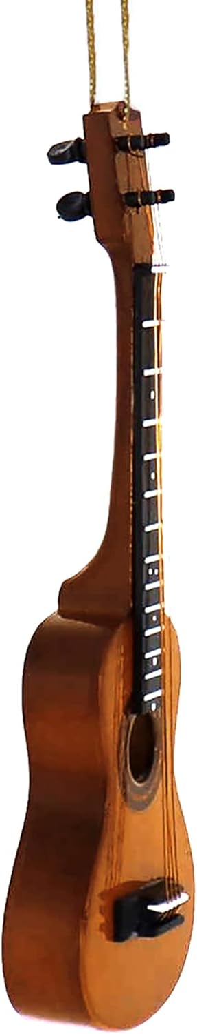 Broadway Gift Ukulele Music Instrument Replica Christmas Ornament, Brown, 5 Inch
