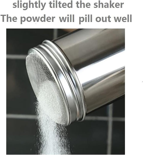 1 Pack Shaker Sifter Dispenser Duster Container, Stainless Steel for Baking Powdered Sugar, Cocoa, etc.