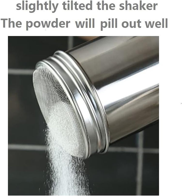 1 Pack Shaker Sifter Dispenser Duster Container, Stainless Steel for Baking Powdered Sugar, Cocoa, etc.