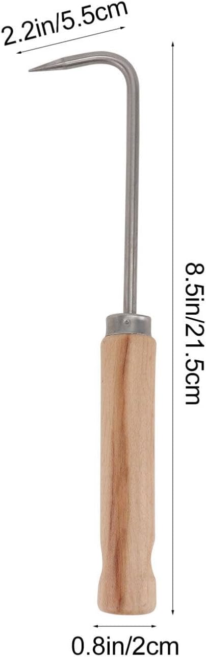 YARNOW Manual Weeder Tool, Garden Weeder Single Hook Weeder (Black)