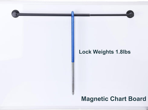 Adjustable Magnetic Towel Bar Holder for Refrigerator, 18-31.5 inches Black Magnet Classroom Flip Calendar Chart Rod