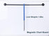 Adjustable Magnetic Towel Bar Holder for Refrigerator, 18-31.5 inches Black Magnet Classroom Flip Calendar Chart Rod