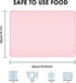 Clean(1Pack 19.7" 15.7") Pink Toddler Placemat-Non Slip Placemat for Girl Baby, Portable Food Mat Reusable Placemats