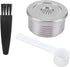 Reusable Coffee Capsule Pod with Spoon Brush, Fits Multifunctional Stainless Steel Capsule for Q NDIQ7323 Coffee Maker