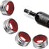 Stainless Steel Wine Bottle Collars, Durable Drip Rings, Simple Wine Drop Stopper with Felt (Red Waved)