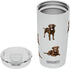 SERENGETI 20 Oz. Stainless Steel Tumbler, Vacuum Insulated with Spill Proof Lid, 3D Print, Chocolate Labrador