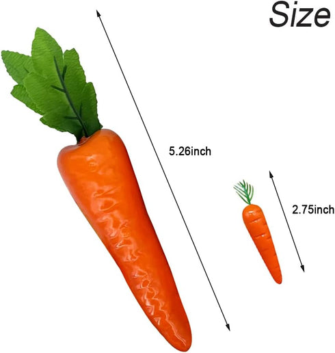 35Pcs Artificial Carrots,Fake Mini Easter Carrots,Lifelike Foam Carrot Plastic Artificial Vegetables for Party Home