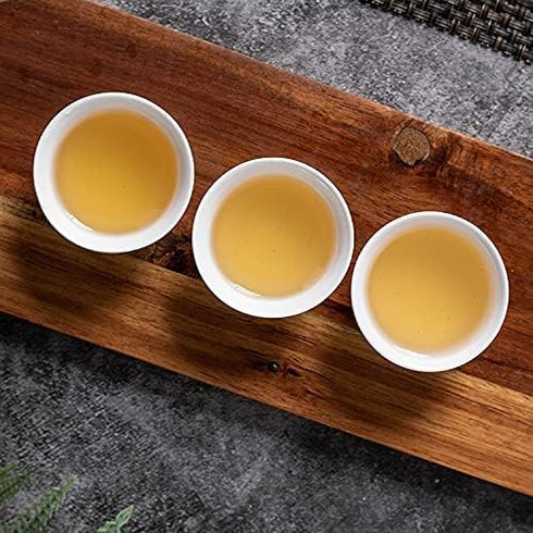 Handmake Ceramic Mini Kungfu Tea Cups Set of 6, White Porcelain Tiny Teacups with Chinese Embossed Dragon Style