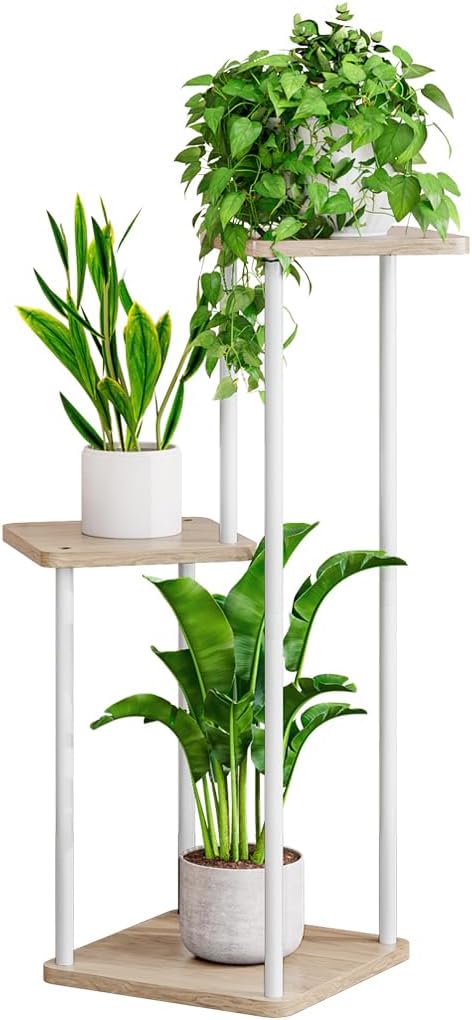 AZERPIAN 3 Tier Plant Stand Indoor Metal Plant Shelf for Multiple Plants